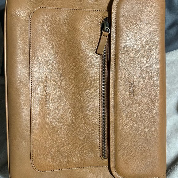 Maxwell Scott Bags - Tan Quality Italian Leather Overnight Bag